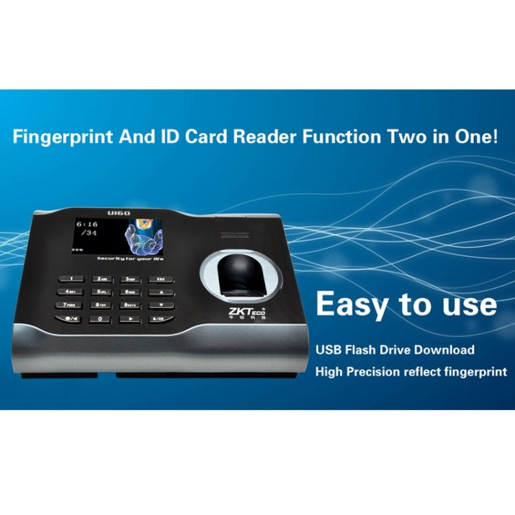U160 3.0 inch Color Screen ZK Software Fingerprint Time Attendance with TCP/IP, USB Communication Office Time Attendance Clock U160 3.0 inch Color Screen ZK Software Fingerprint Time Attendance with TCP/IP, USB Communication Office Time Attendance Clock
